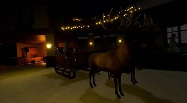 Персонаж THE NAUGHTY LIST CURSE в процессе выполнения задания