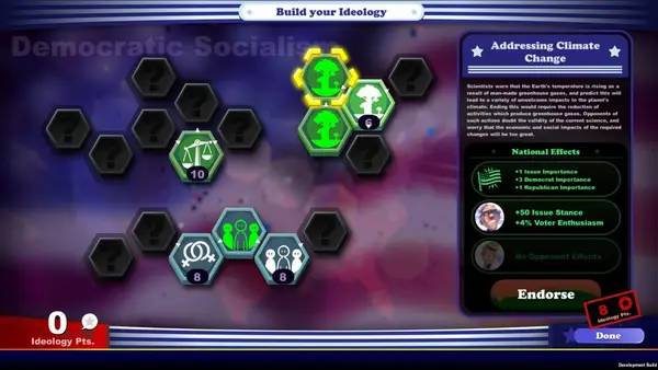 Персонаж The Political Machine 2020 в процессе выполнения задания