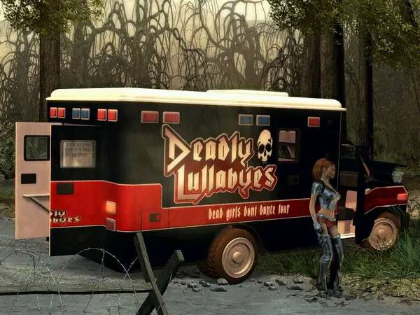 Персонаж The Rockin Dead в процессе выполнения задания