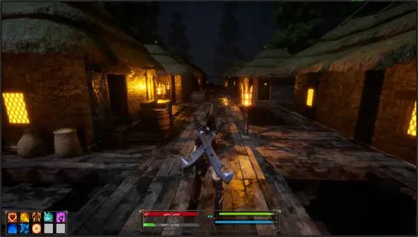 Персонаж The Sacred Stone в процессе выполнения задания