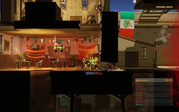 Персонаж The Showdown Effect в процессе выполнения задания