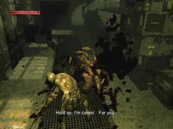 Персонаж The Suffering Ties That Bind в процессе выполнения задания