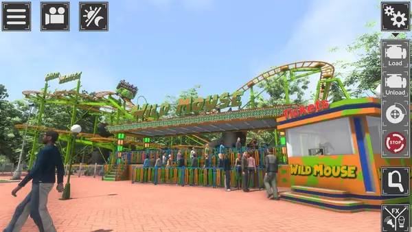 Персонаж Theme Park Simulator Rollercoaster Paradise в процессе выполнения задания