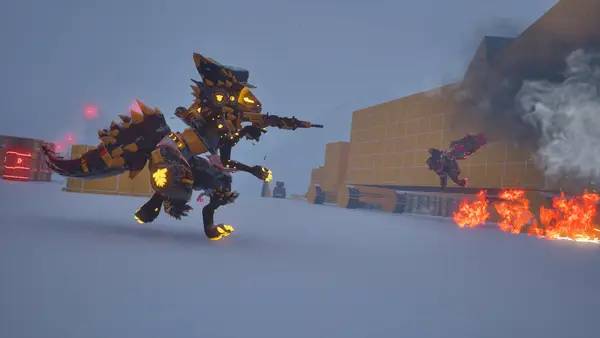 Персонаж Toaster Arena в процессе выполнения задания