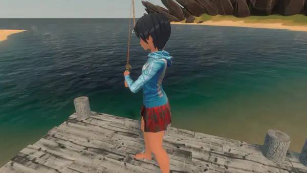 Персонаж Tomboy Adventure в процессе выполнения задания