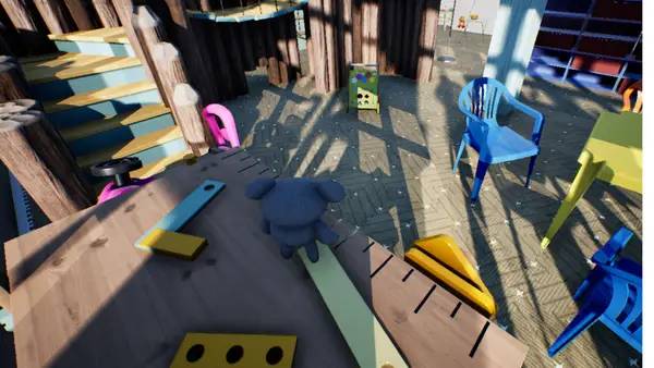 Персонаж Toy Voyage в процессе выполнения задания