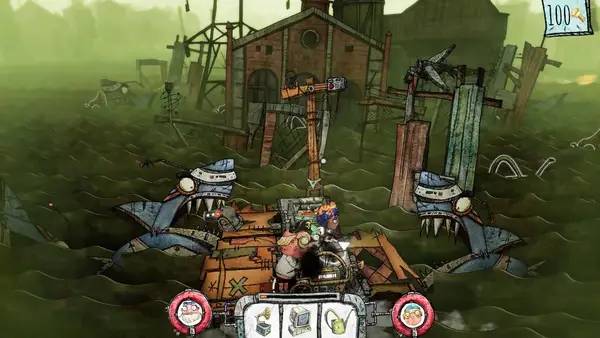 Персонаж Trash Sailors  Co-Op Trash Raft Simulator в процессе выполнения задания