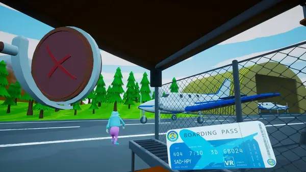 Персонаж TSA Frisky в процессе выполнения задания