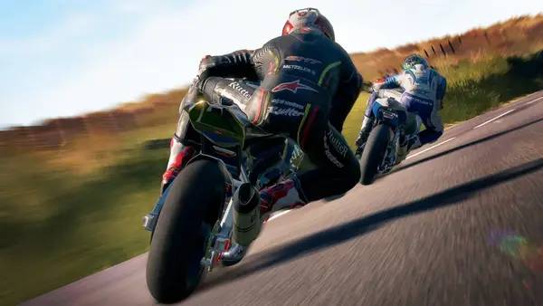 Персонаж TT Isle of Man  Ride on the Edge в процессе выполнения задания