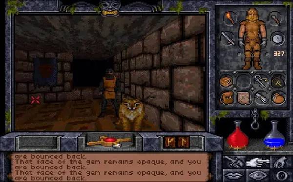 Персонаж Ultima Underworld 2  Labyrinth of Worlds в процессе выполнения задания