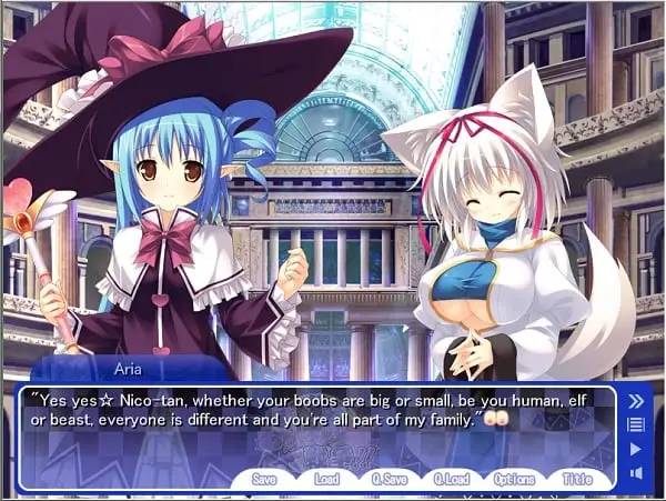 Персонаж Ultimate Boob Wars  Big Breasts vs Flat Chests в процессе выполнения задания