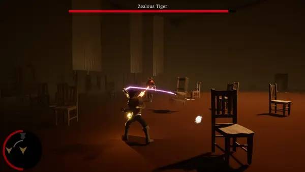 Персонаж Undying Lantern в процессе выполнения задания