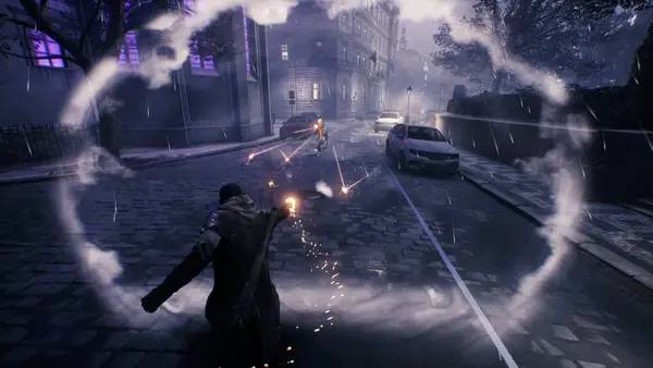 Персонаж Vampire The Masquerade - Bloodhunt в процессе выполнения задания