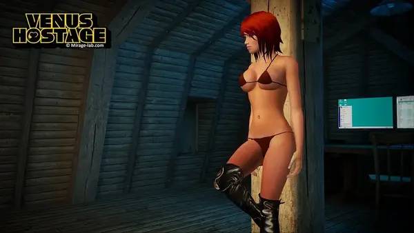 Персонаж Venus Hostage в процессе выполнения задания