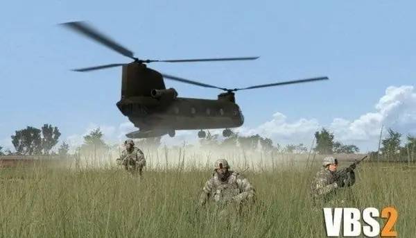 Персонаж Virtual BattleSpace 2 JCOVE Lite в процессе выполнения задания