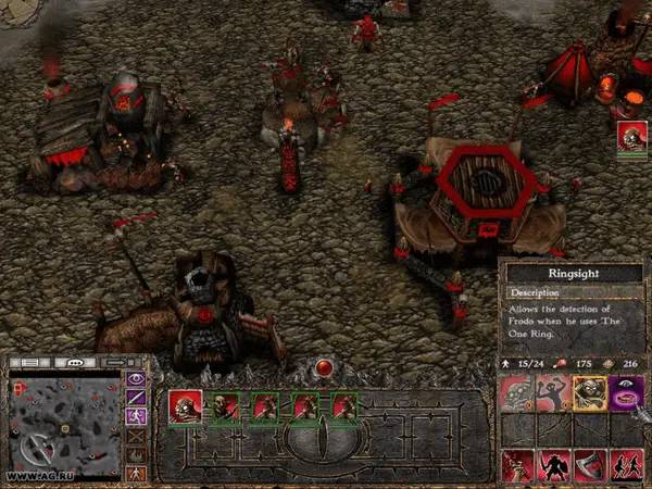 Персонаж Властелин колец Война кольца (игра) в процессе выполнения задания