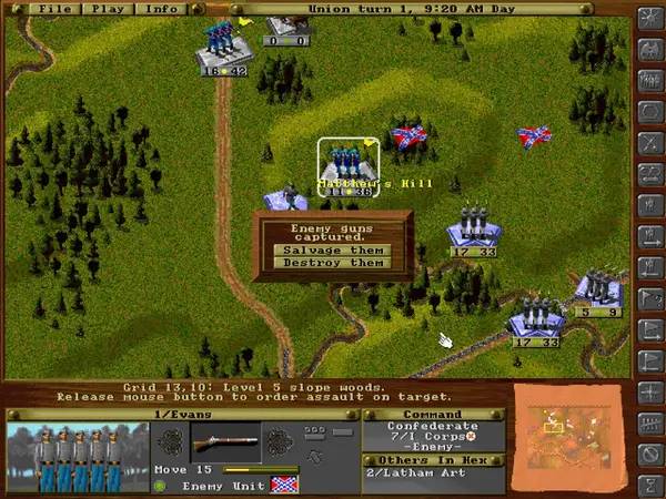 Персонаж Wargame Construction Set III  Age of Rifles 1846-1905 в процессе выполнения задания