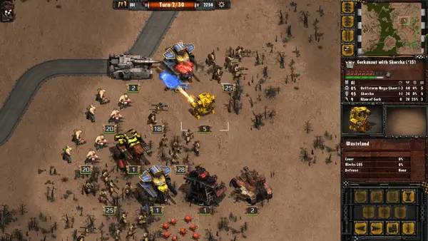Персонаж Warhammer 40,000  Armageddon - Da Orks в процессе выполнения задания