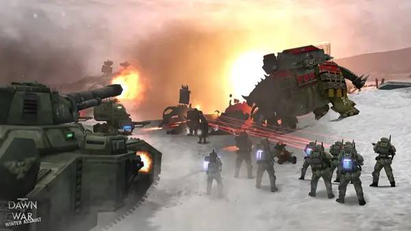 Персонаж Warhammer 40,000 Dawn of War – Winter Assault в процессе выполнения задания