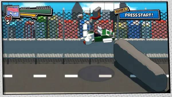 Персонаж WarpZone vs THE DIMENSION в процессе выполнения задания