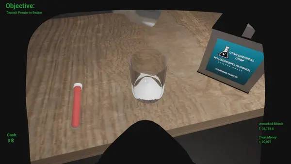 Персонаж We Need To Cook - Drug Empire Simulator в процессе выполнения задания
