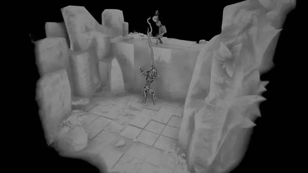 Персонаж Weakless в процессе выполнения задания