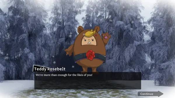 Персонаж What if George Washington was a Girl  в процессе выполнения задания