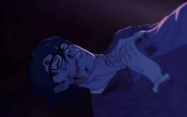 Персонаж Who Is Mike - A Visual Novel в процессе выполнения задания