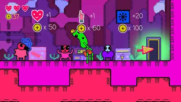 Персонаж Why pizza в процессе выполнения задания