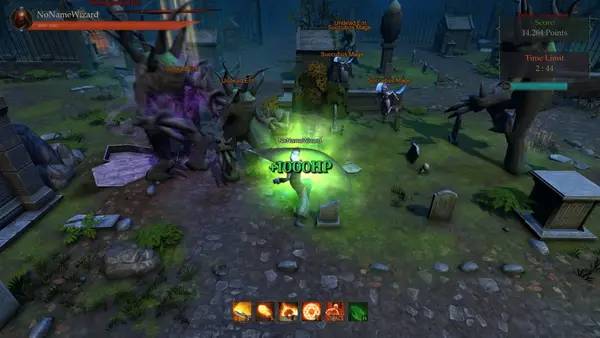 Персонаж Wizardas в процессе выполнения задания