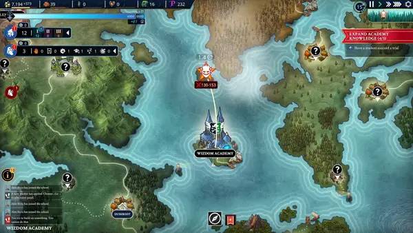 Персонаж Wizdom Academy в процессе выполнения задания