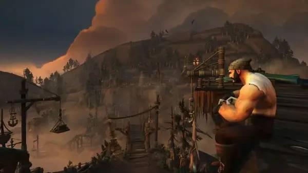 Персонаж World of Warcraft Battle for Azeroth в процессе выполнения задания