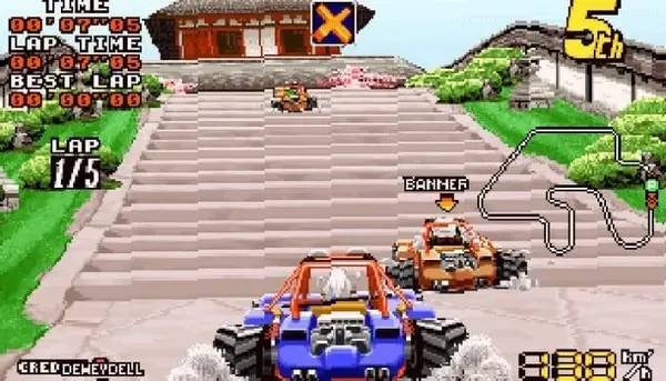 Персонаж World Rally Fever Born on the Road в процессе выполнения задания