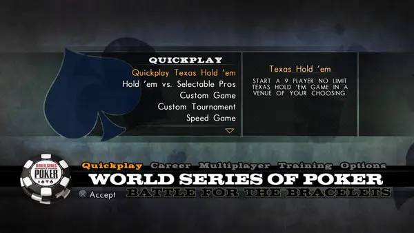 Персонаж World Series of Poker 2008  Battle for the Bracelets в процессе выполнения задания