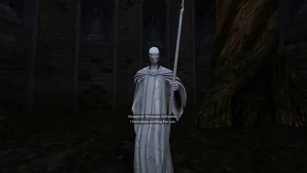 Персонаж WRATH Aeon of Ruin в процессе выполнения задания