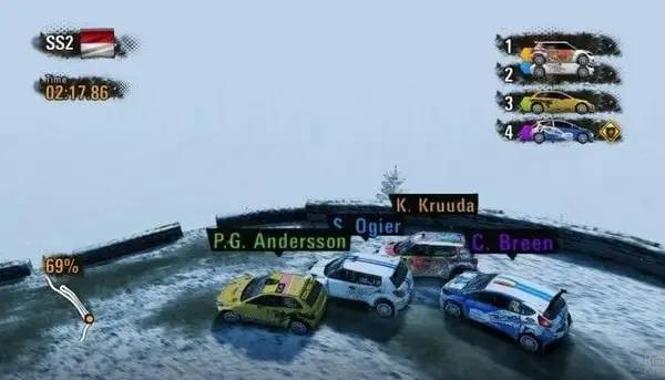 Персонаж WRC Powerslide в процессе выполнения задания