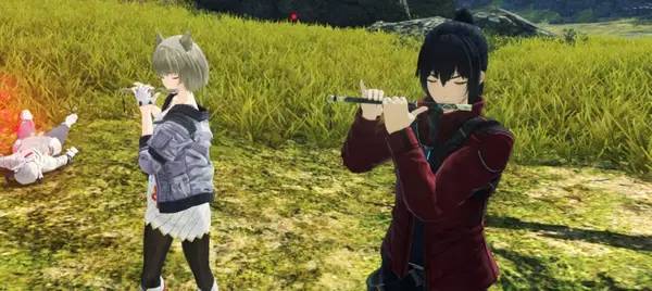 Персонаж Xenoblade Chronicles 3 в процессе выполнения задания