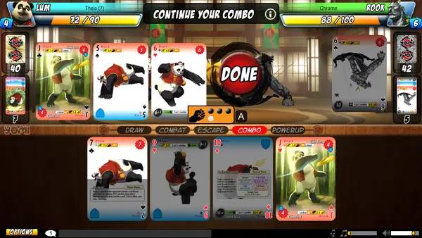 Персонаж Yomi в процессе выполнения задания