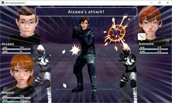 Персонаж Zero spring episode 2 в процессе выполнения задания