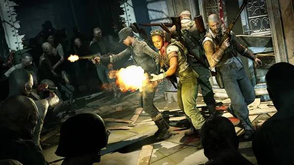 Персонаж Zombie Army 4  Dead War - Super Deluxe Edition в процессе выполнения задания