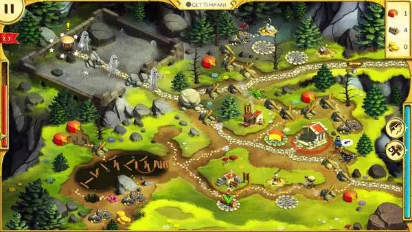 Пример визуального стиля и графики игры 12 Labours of Hercules 2  The Cretan Bull