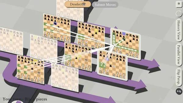 Пример визуального стиля и графики игры 5D Chess With Multiverse Time Travel