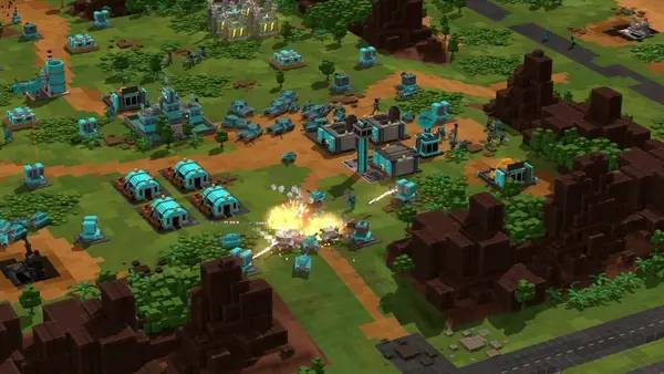 Пример визуального стиля и графики игры 9-Bit Armies  A Bit Too Far