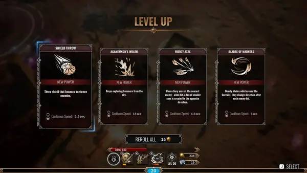 Пример визуального стиля и графики игры Achilles Survivor