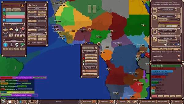 Пример визуального стиля и графики игры Ages of Conflict  World War Simulator