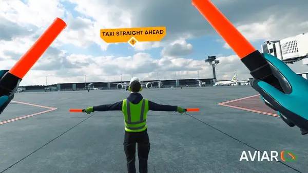 Пример визуального стиля и графики игры Airport Ground Handling Simulator VR