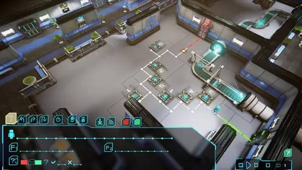 Пример визуального стиля и графики игры Algo Bot