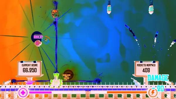 Пример визуального стиля и графики игры Antirocketh