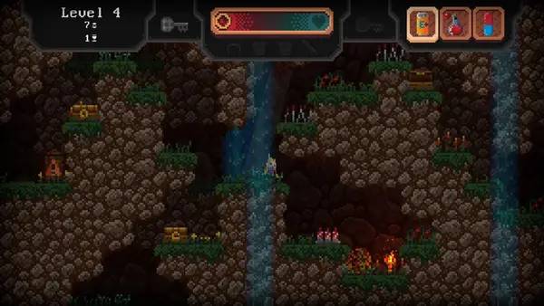 Пример визуального стиля и графики игры Antrum