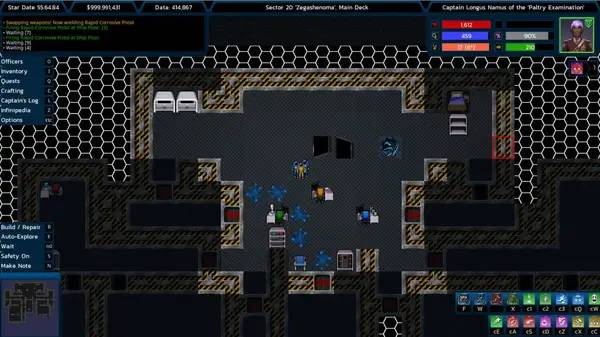 Пример визуального стиля и графики игры Approaching Infinity